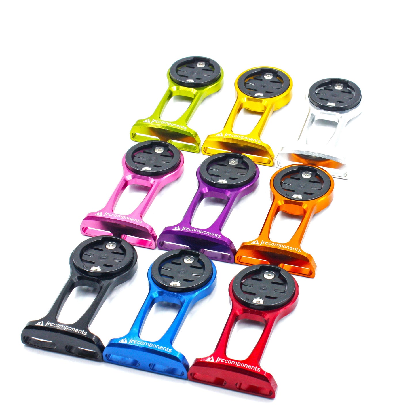 Lightweight aluminium stem out front GPS computer mount, compatible with Garmin, various colours