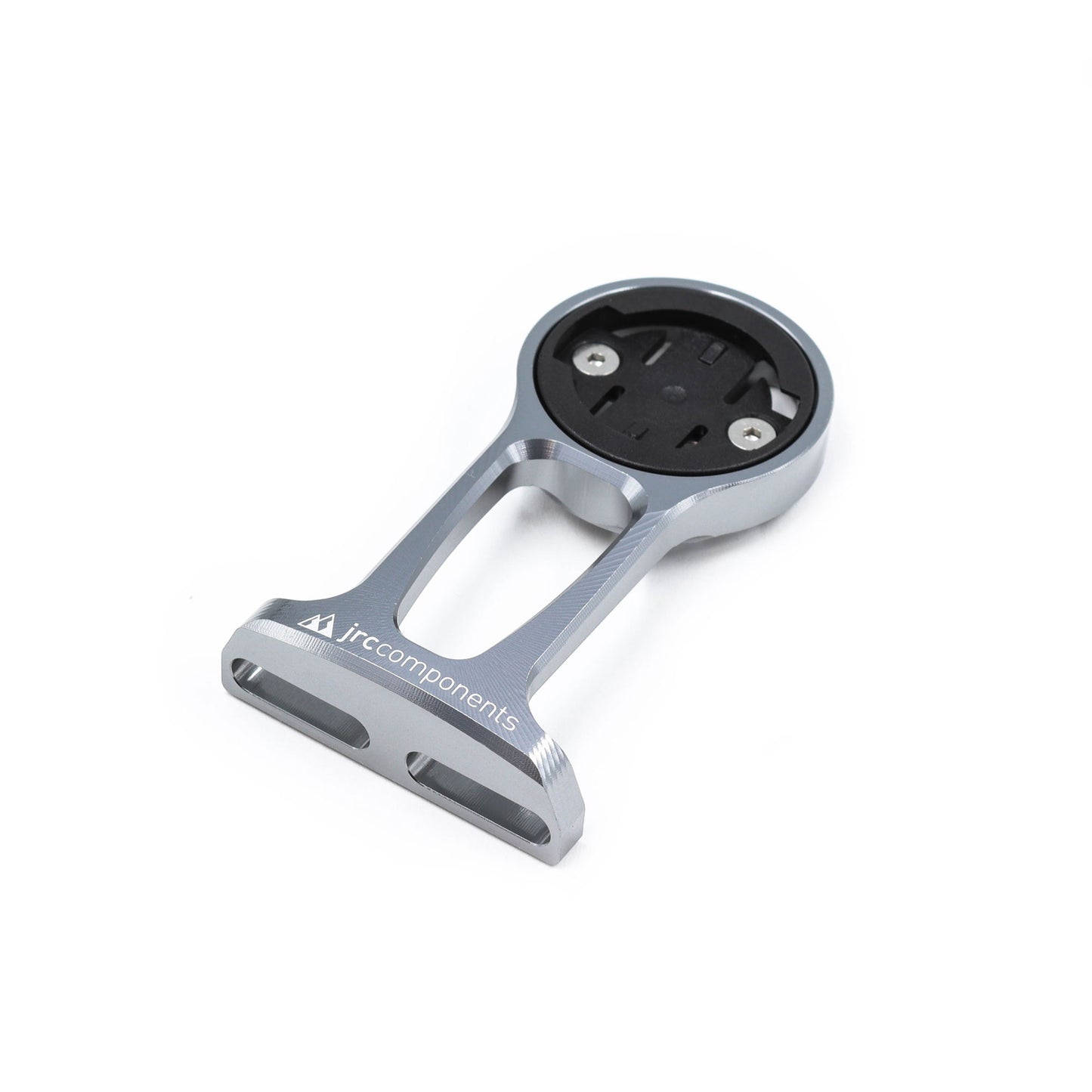Gunmetal grey, lightweight aluminium stem out front GPS computer mount for bicycle, compatible with Wahoo