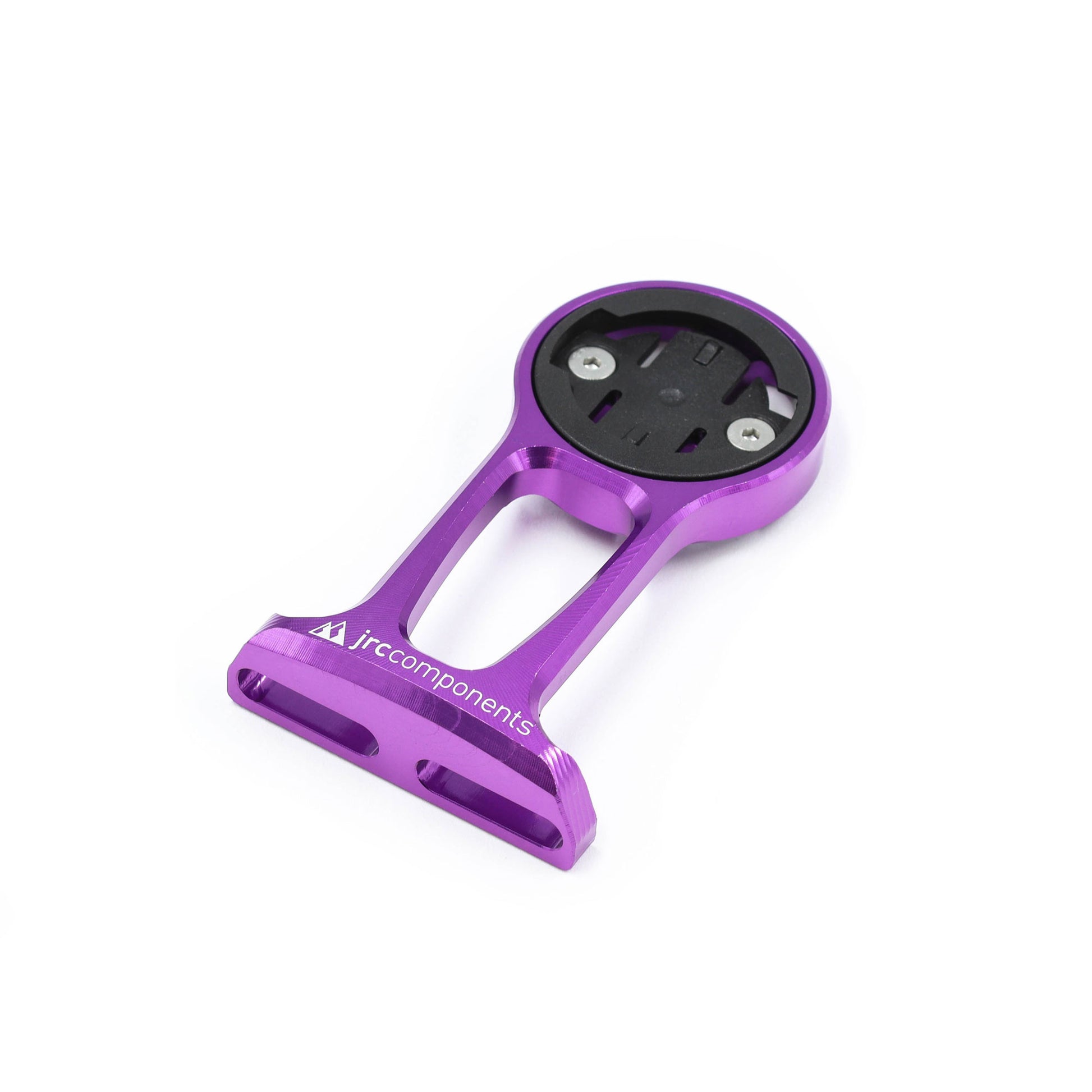 Purple, lightweight aluminium stem out front GPS computer mount for bicycle, compatible with Wahoo