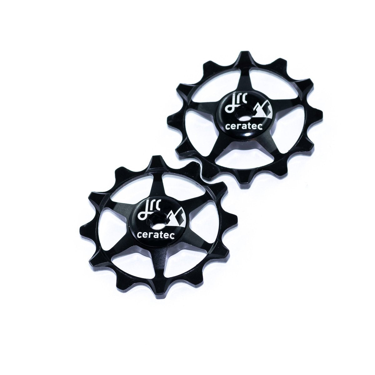 Black, lightweight aluminium pulley wheel set for bicycles, 12 tooth, narrow/wide, for Sram 1x Mono Systems