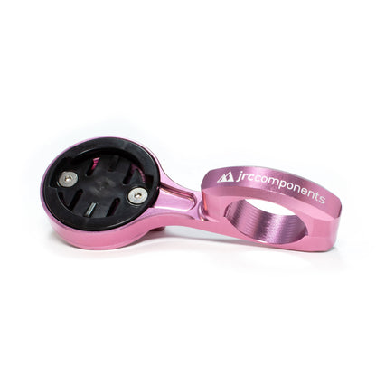 Pink, lightweight, aluminium Garmin GPS computer mount for Time Trial and Triathlons, TT, with compact flick-switch design