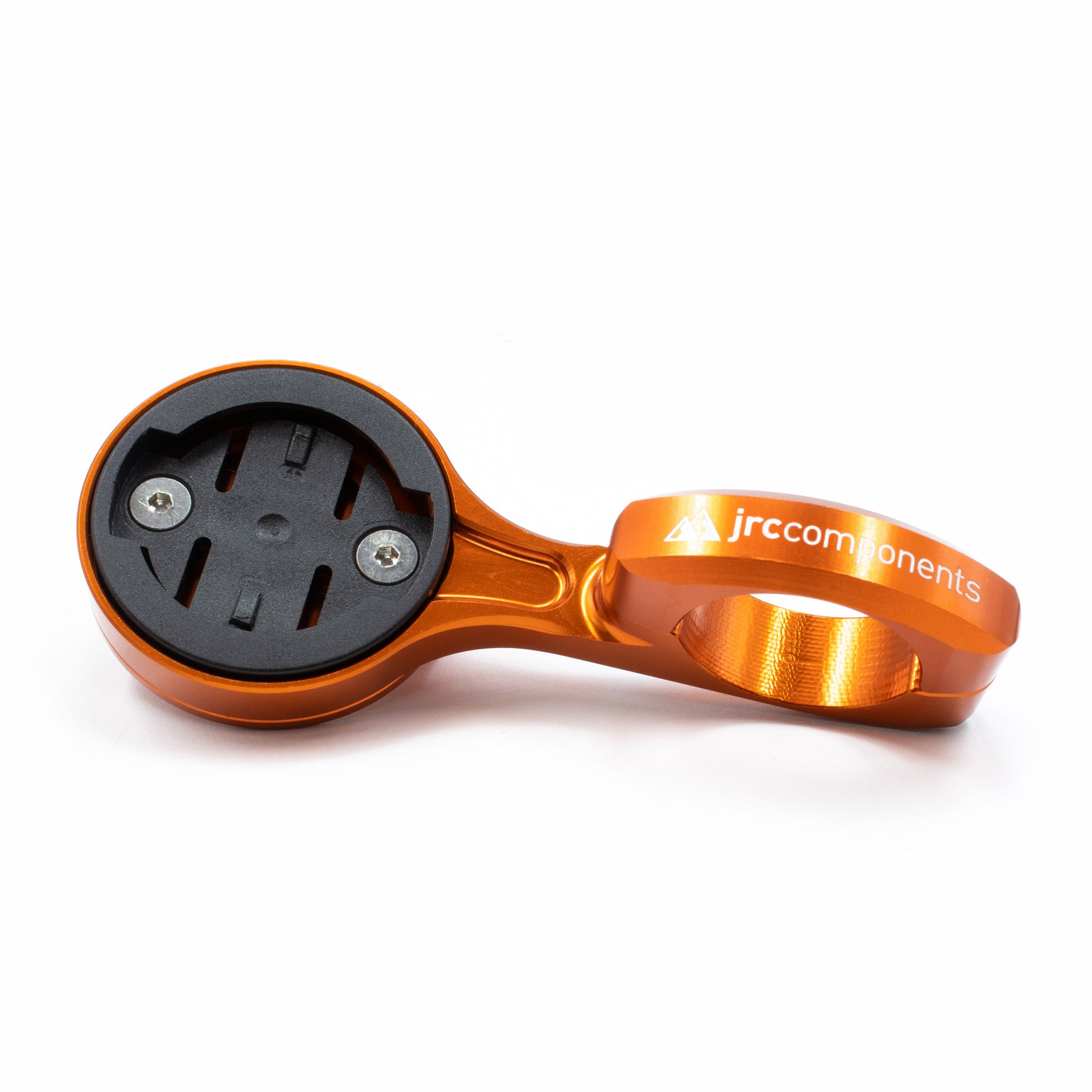 Orange, lightweight, aluminium Wahoo GPS computer mount for Time Trial and Triathlons, TT, with compact flick-switch design