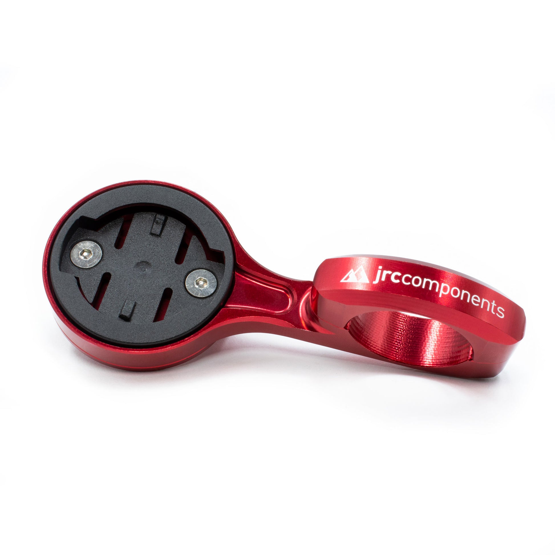 Red, lightweight, aluminium Wahoo GPS computer mount for Time Trial and Triathlons, TT, with compact flick-switch design