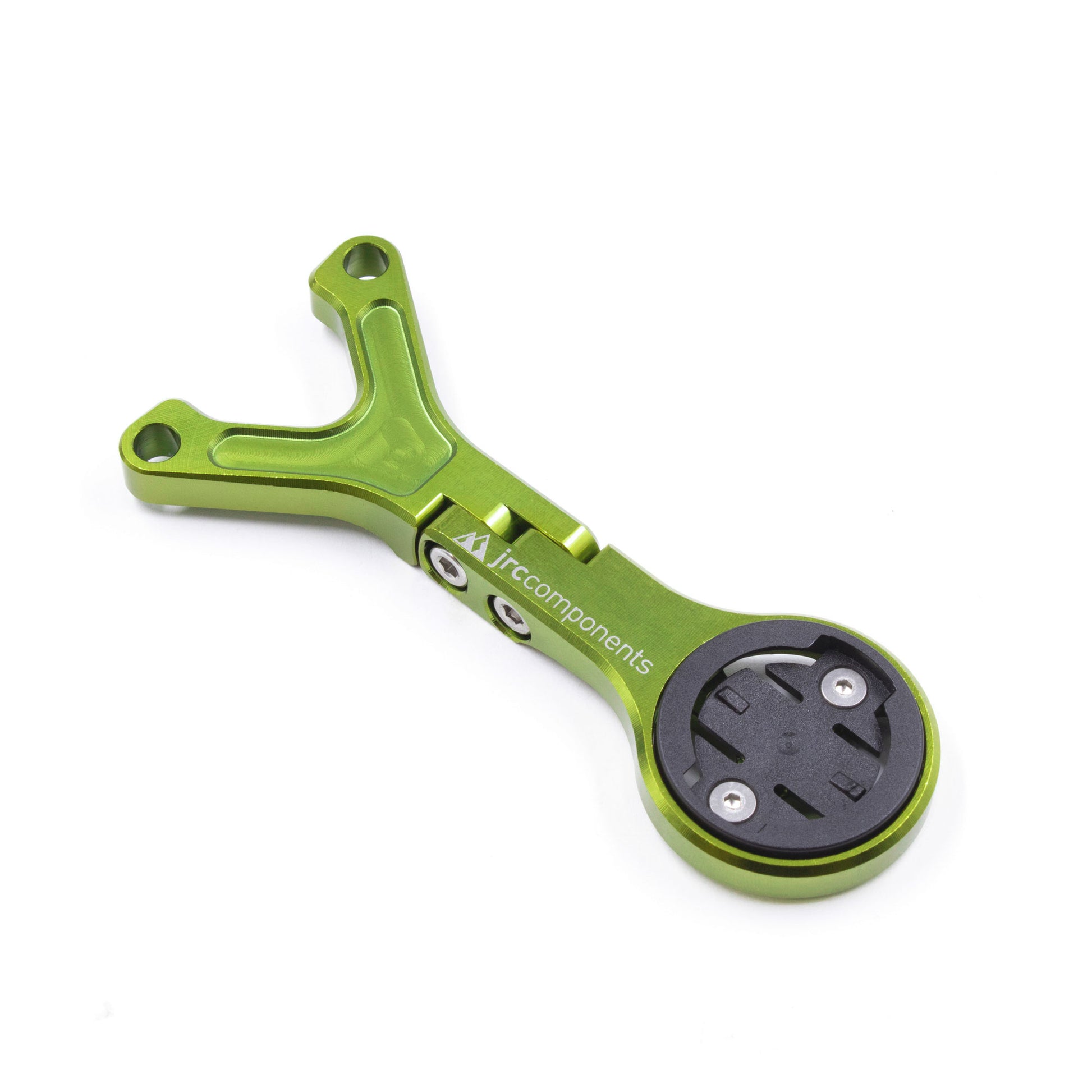 JRC Components, Lightweight Underbar Out Front Mount GPS Computer Mount for Cannondale Hollowgram Knot and Save Handlebar and Stem System for Wahoo in Acid Green