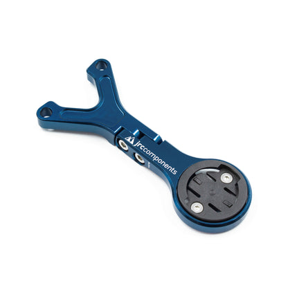 JRC Components, Lightweight Underbar Out Front Mount GPS Computer Mount for Cannondale Hollowgram Knot and Save Handlebar and Stem System for Wahoo in Blue