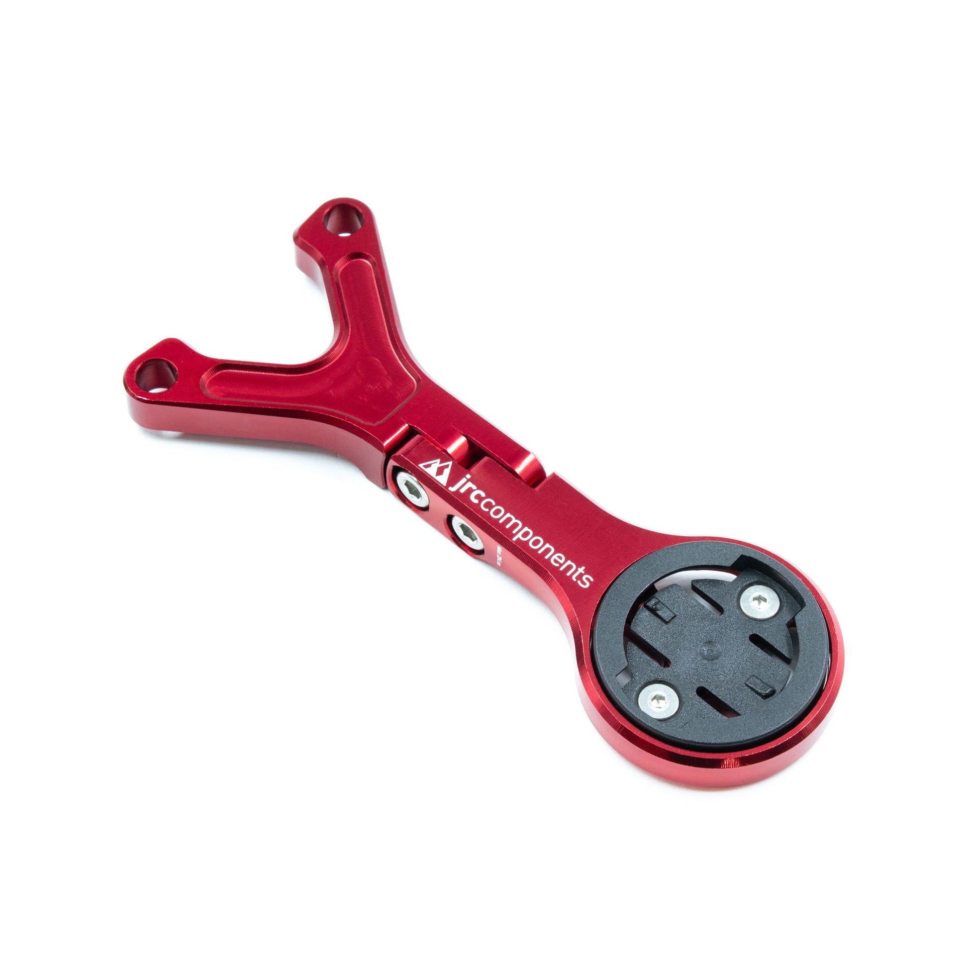 JRC Components, Lightweight Underbar Out Front Mount GPS Computer Mount for Cannondale Hollowgram Knot and Save Handlebar and Stem System for Wahoo in Red