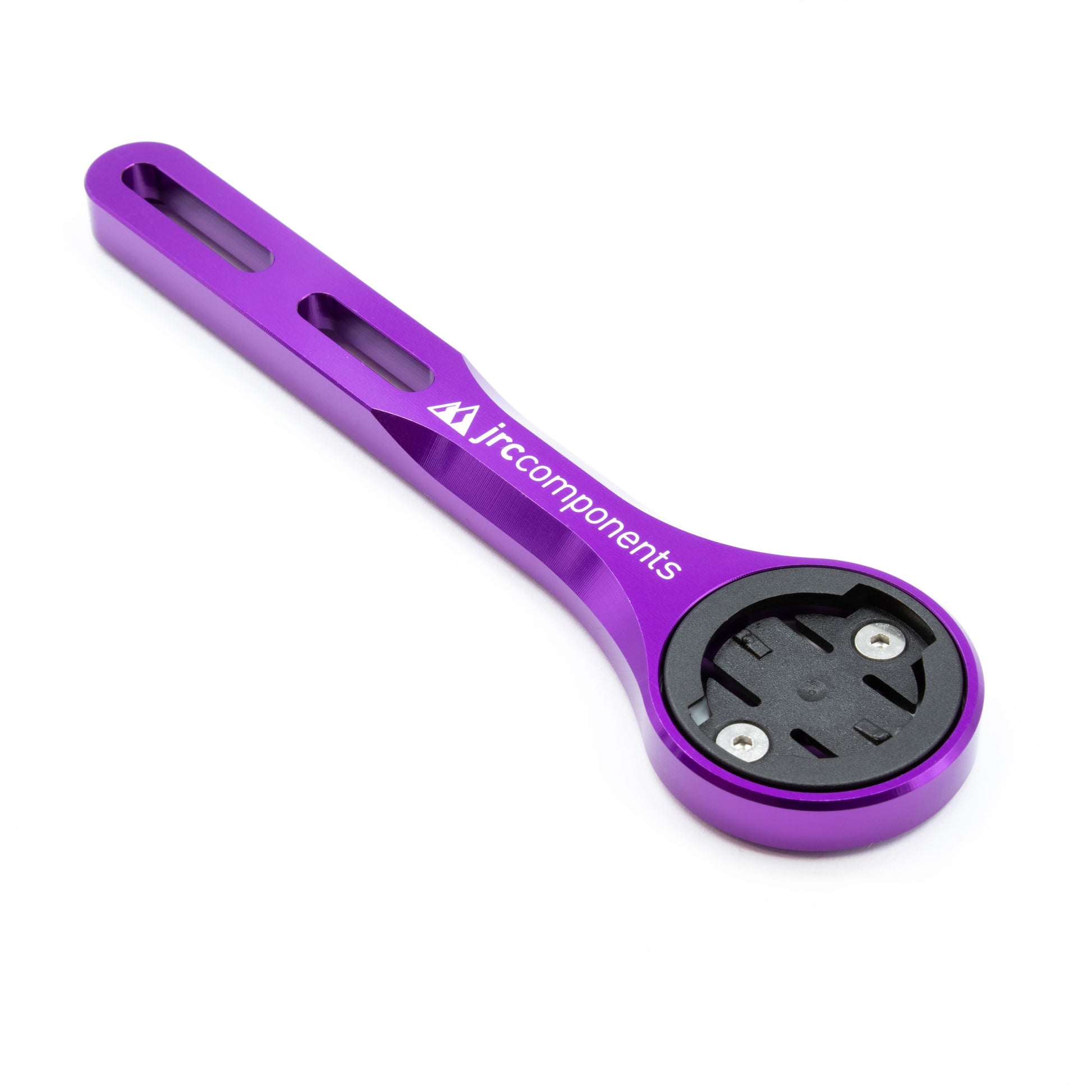 Purple, lightweight, aluminium integrated amplitude bicycle handlebar mount for Wahoo GPS computer