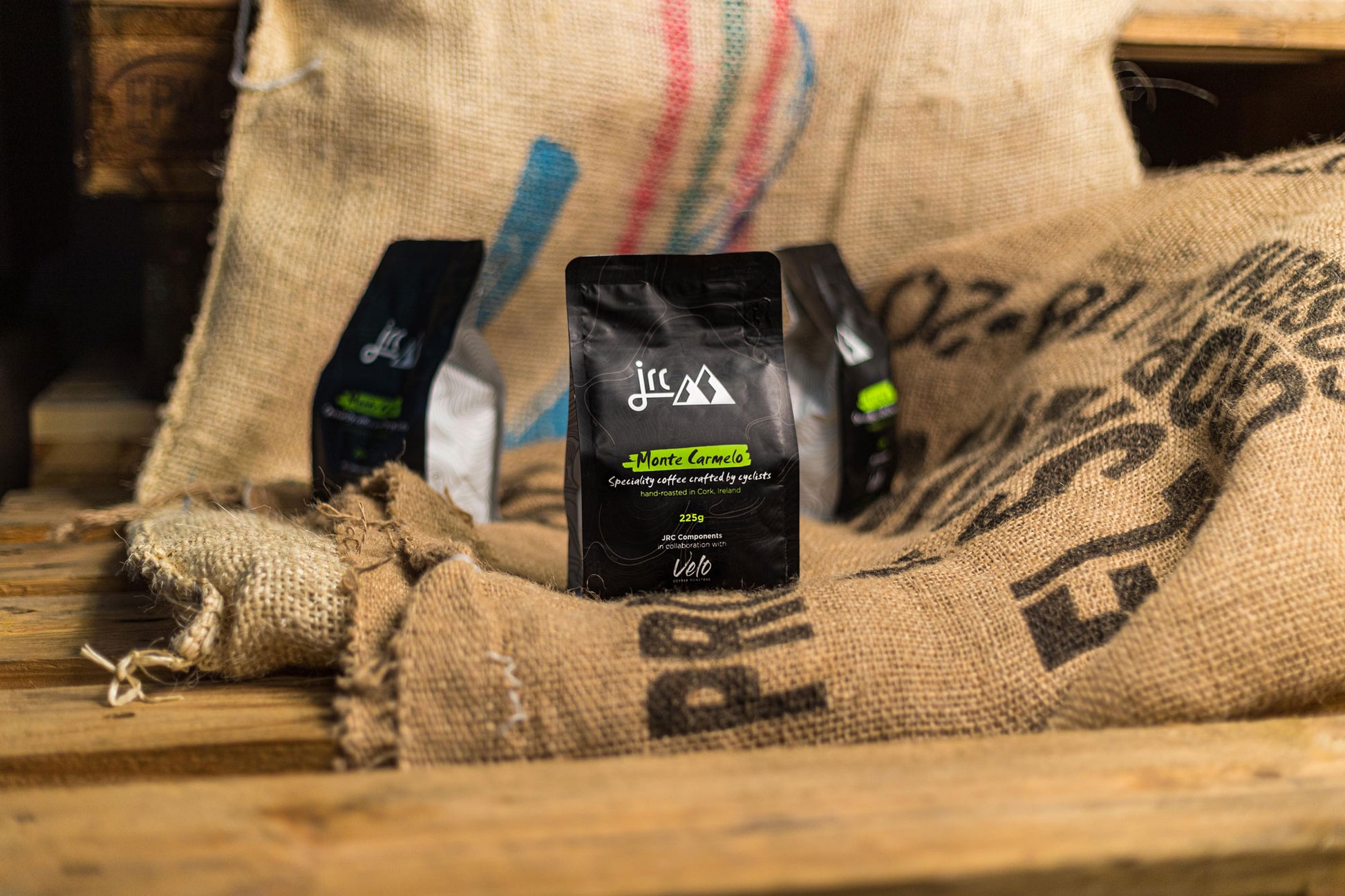 Speciality crafted coffee, 225 gram bag of Monte Carmelo Velo roasters coffee, whole bean and ground